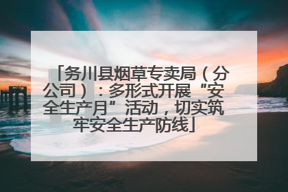 务川县烟草专卖局（分公司）：多形式开展“安全生产月”活动，切实筑牢安全生产防线